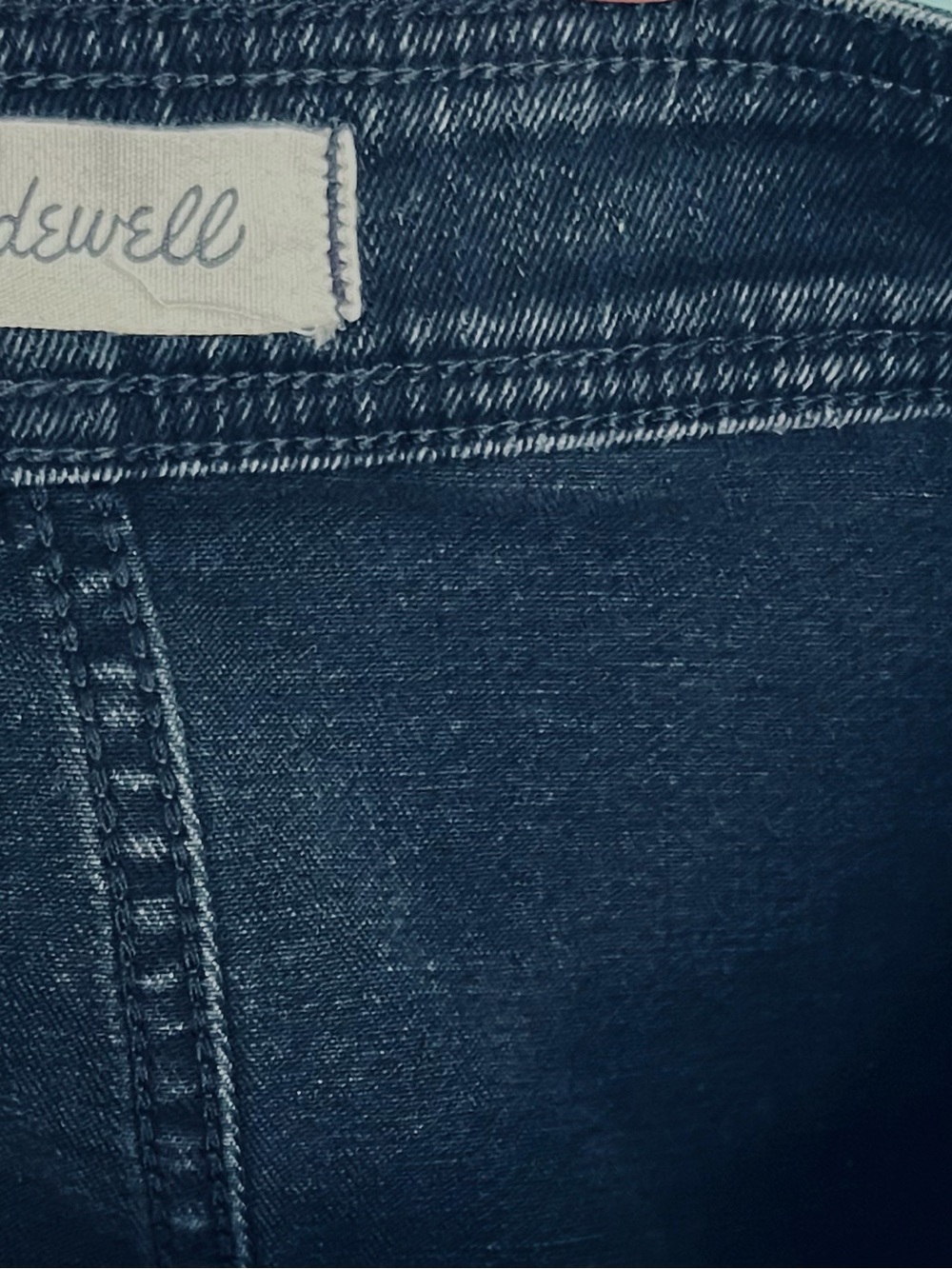 Madewell Black Button-Front Denim Stretch Skirt SZ 10 - Picture 3 of 4